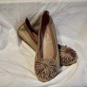 Hispanitas Leather Sand Pom Pom Shoes 8